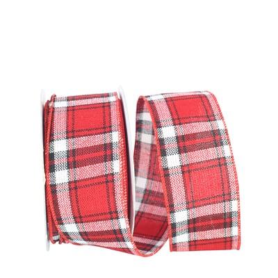 JAM Paper 2.5" x 10yd. Arthur Wired Edge Plaid Ribbon | Michaels®