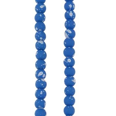 Blue & White Matte Glass Round Beads, 7mm by Bead Landing™ | 7 mm | Michaels®
