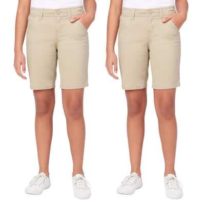 Galaxy by Harvic 2 ct Juniors School Uniform Super Stretch Bermuda Shorts in Khaki/Khaki | 13/14 | Michaels®
