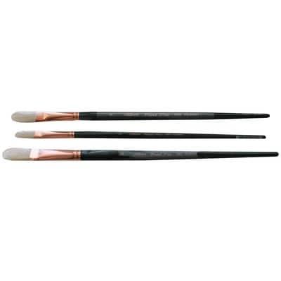 Silver Brush Limited Grand Prix® 4 Piece Large Filberts Brush set Paint in Black With Copper Ferrule | Michaels®