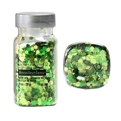 Super Chunky Glitter by Recollections™ in Green Mix | 1 oz | Michaels®
