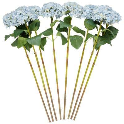 33" Blue Hydrangea Artificial Flower Stem, 8ct. By Ivory And Iris | Michaels®