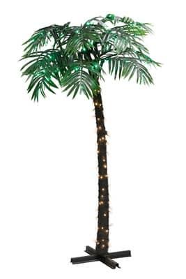 8Ft Pre-Lit Palm Tree, Green & Warm White LED Lights By Puleo International | 8 ft | Michaels®