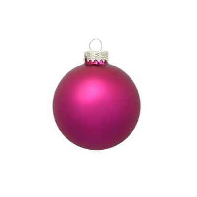 Whitehurst 28 ct 2" Matte Glass Ball Ornaments in Raspberry | Michaels®