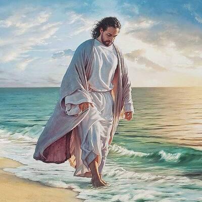 Sparkly Selections Jesus On the Beach Diamond Painting Kit, Round Diamonds | 40cm x 50cm | Michaels®