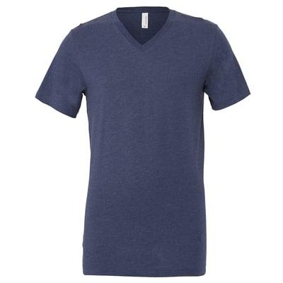 BELLA+CANVAS® Short Sleeve V-Neck Adult Unisex Jersey T-Shirt in Heather Navy Blue | X-Large | Michaels®