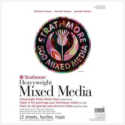 Strathmore® 500 Series Heavyweight Mixed Media Paper Pad in White | 11" x 14" | Michaels®