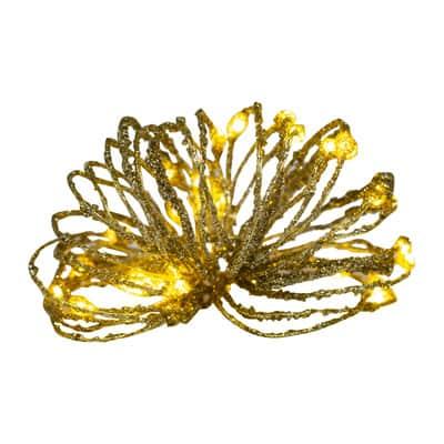 30ct. Warm White LED Bead String Lights on Gold Glitter Wire by Ashland® | 9.6 ft | Michaels®