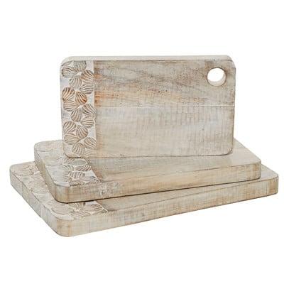 Brown Mango Wood Country Cottage Cutting Board Set By Ivory And Iris | Michaels®