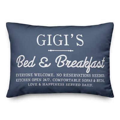 Gigi's Bed & Breakfast Navy Throw Pillow By Designs Direct in Navy Blue | 14" x 20" | Michaels®