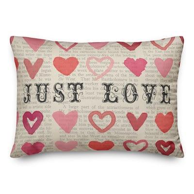 Just Love 14" x 20" Throw Pillow By Designs Direct in Pink | Michaels®