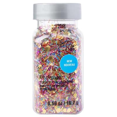 Rainbow Mixed Shape Tinsel Specialty Polyester Glitter by Recollections™ | 0.59 oz | Michaels®