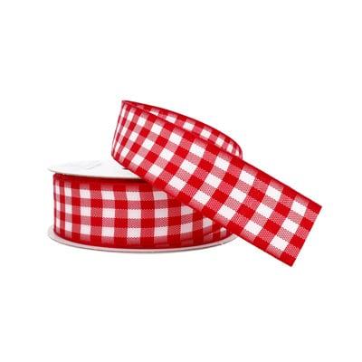 7/8" x 5yd. Gingham Ribbon by Celebrate It® in Red/White | 7/8" x 5yd | Michaels®