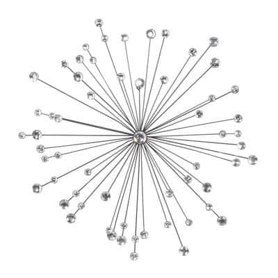 Silver Contemporary Metal Wall Decoration By Ivory And Iris | 30" x 30" | Michaels®