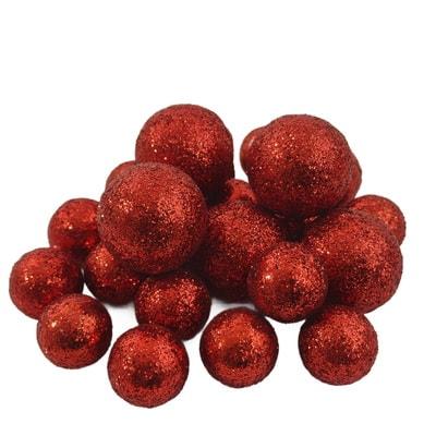 Decorative Glitter Ball Filler, 55ct. by Ashland® in Red | Michaels®
