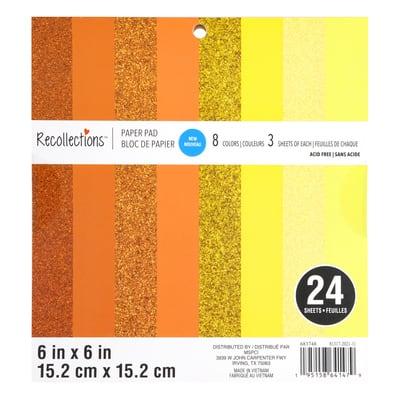 Orange & Yellow Paper Pad by Recollections™ 6" x 6" | Michaels®