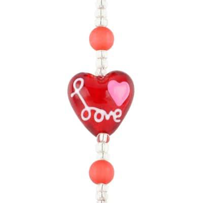Red Lampwork Glass Love Heart Beads by Bead Landing™ | Michaels®