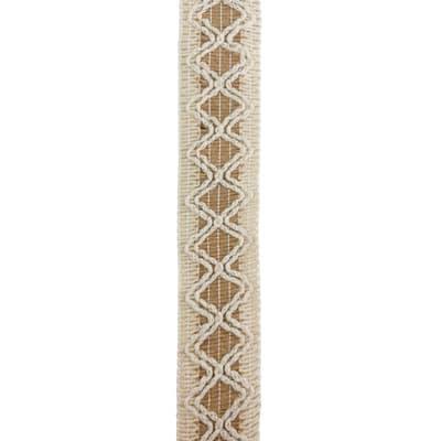 1.625" x 3yd. Zigzag Trim Ribbon by Celebrate It® in White/Natural | Michaels®