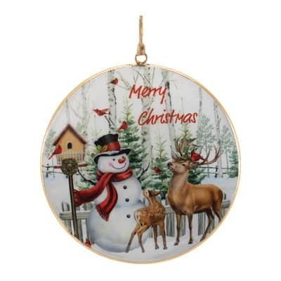 5.75" Merry Christmas Woodland Disc Ornaments, 6ct. By Melrose | Michaels®