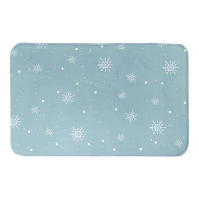 Blue Snowflake Pattern Bath Mat By Designs Direct | 21" x 34" | Michaels®