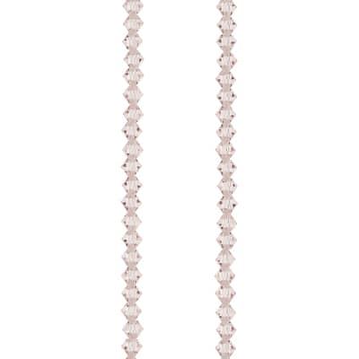 Preciosa Glass Crystal Bicone Beads, 4mm by Bead Landing™ in Light Rose | 4 mm | Michaels®