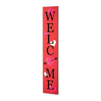 Glitzhome® 36" Valentine's Wooden Welcome Porch Sign in Red | Michaels®
