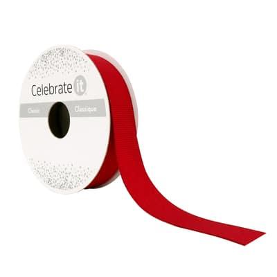 5/8" x 7yd. Grosgrain Ribbon by Celebrate It™ in Burgundy | Michaels®