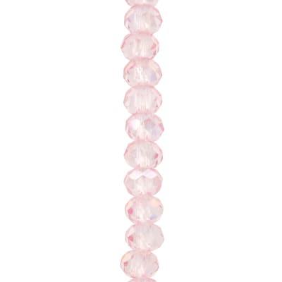 Pink Faceted Large Hole Glass Rondelle Beads by Bead Landing™ | 10 mm | Michaels®