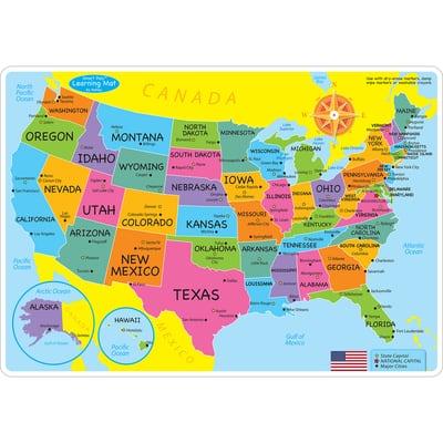 Ashley Productions Smart Poly™ U.S. Basic Map Learning Mats, 10ct. | 12" x 17" | Michaels®