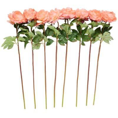 31" Orange Peony Artificial Flower Stem, 8ct. By Ivory And Iris | Michaels®