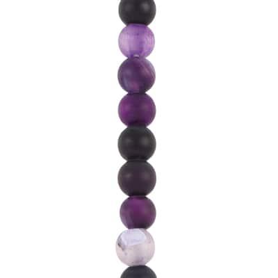 Purple Matte Agate Round Beads by Bead Landing™ | 4 mm | Michaels®