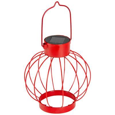 6.5" Outdoor Hanging LED Solar Lantern with Handle By Northlight in Red | 6.5" x 6" | Michaels®