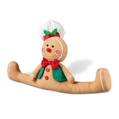 Glitzhome® 27.5" Christmas Fabric Gingerbread Man Doorstop | Michaels®