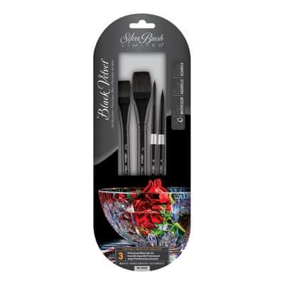 Silver Brush Limited Black Velvet® 4 Piece Best Watercolor Brush Set Paint | Michaels®