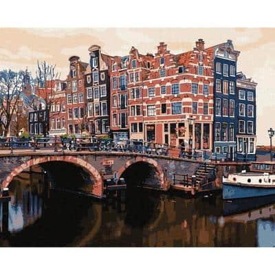 Charming Amsterdam Painting by Numbers Kit By Ideyka | 40cm x 50cm | Michaels®
