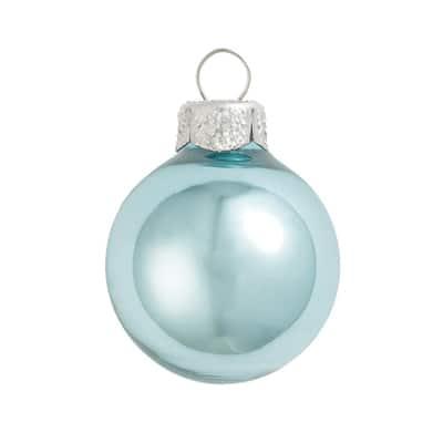 Whitehurst 4ct. 5" Shiny Glass Christmas Ornaments in Baby Blue Shiny | Michaels®