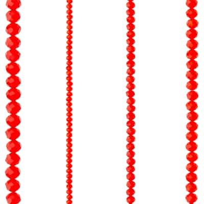 Glass Faceted Rondelle Beads by Bead Landing™ in Red | 4mm-10mm | Michaels®