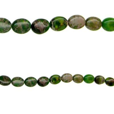 Green Imperial Jasper Oval Beads, 14mm by Bead Landing™ | 14mm x 10mm | Michaels®