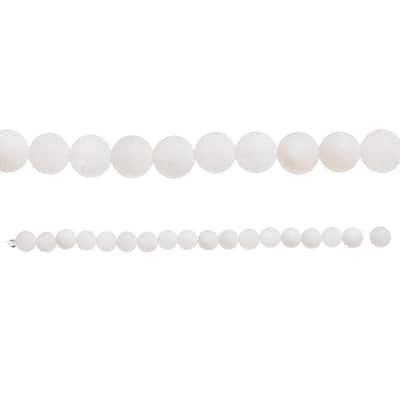 Matte White Crackle Agate Round Beads, 10mm by Bead Landing™ | 10 mm | Michaels®