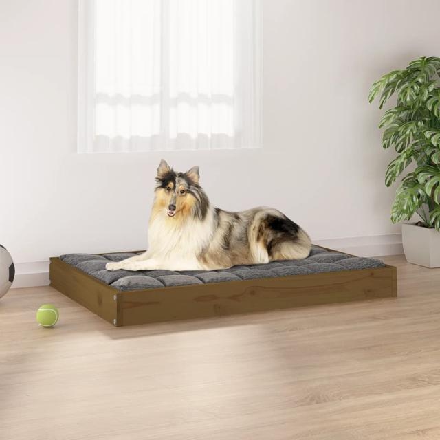 Dog bed Honey brown 91.5x64x9 cm Solid pine wood | by TSC