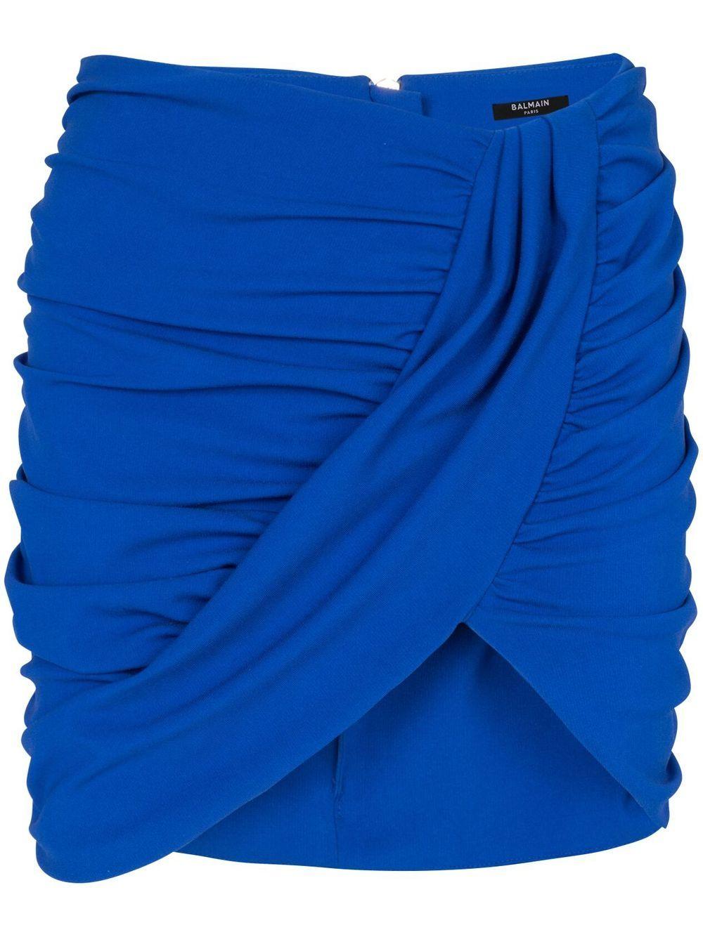 Balmain Women's Ruched Mini Skirt