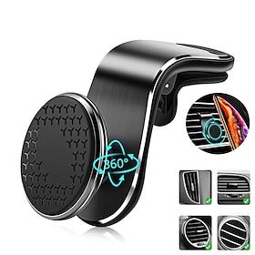 Magnetic Car Phone Holder, Universal Air Vent Mount, GPS Bracket for iPhone Samsung Huawei, 360° Rotation