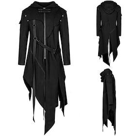 Punk Gothic Medieval Coat Masquerade Knight Ritter Fancy Dress Men's Party / Evening Adults' Coat