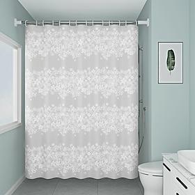 PEVA Shower Curtains, Water Resistant Bath Curtain for Bathroom Shower and Tub with Hooks Extra Long 240cm