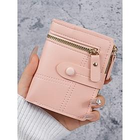 Women's Small Bifold Wallet with Zipper Coin Pocket – Faux Leather Card Holder Purse for Ladies, Teens and Girls – Compact Stylish Accessory for Everyday Use a