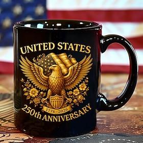 United States 250th Anniversary Mug Patriotic Gift Semiquincentennial Ceramic Coffee Mug 17762026 Independence Day 4th of July Gift for Men Women Microwave Di