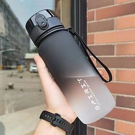 650ML Large Capacity Sports Water Bottle Leak Proof Colorful Plastic Cup Drinking Outdoor Travel Portable Gym Fitness Jugs Durable PC Material for Cycling, Run