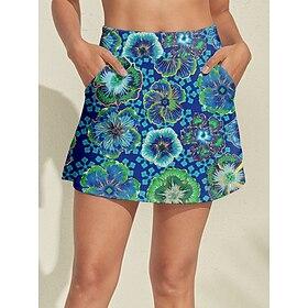 Women's Tennis Skirts Golf Skirts Blue Shorts Skirt Ladies Golf Attire Clothes Outfits Wear Apparel
