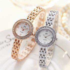 Elegant Women's Jewelry Bracelet Watch, Ladies Small Face Luxury Dress Wristwatch with Rhinestone Bezel Roman Numerals, Fashion Quartz Watch Gift for Her, Ros