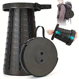 Upgraded Folding Stool - Thickened Portable Folding Stool - Telescopic Stool - Suitable for Fishing, Hiking, Barbecues, Parties, Outdoor Activities, Hiking Acc